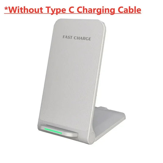 30W Foldable Wireless Charging Stand - Fast Charge Station for iPhone 17/16/15/14/13/12 Pro, X, XS, 8, Samsung, and Xiaomi