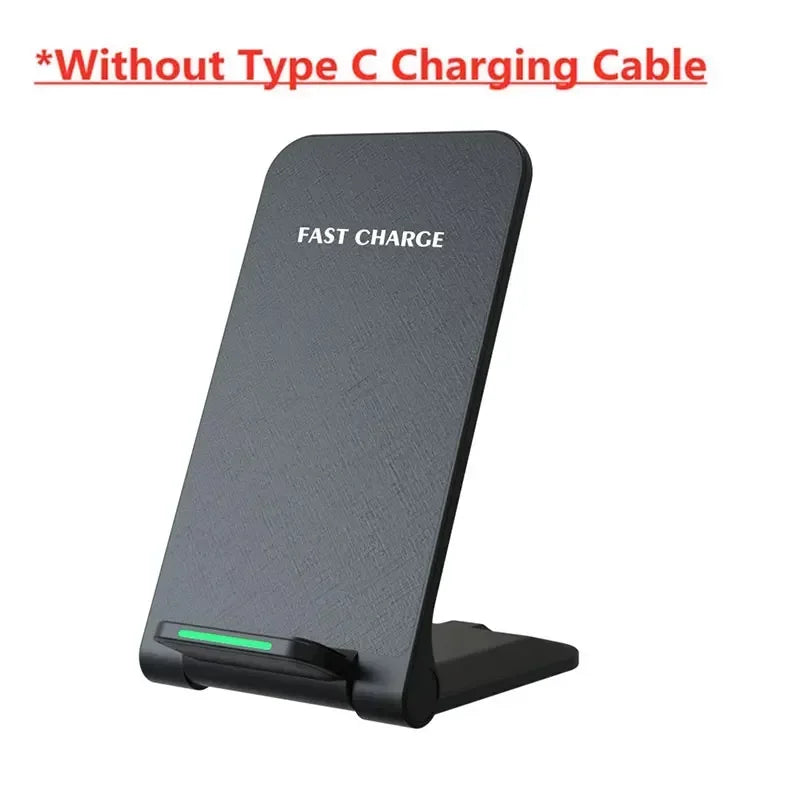 30W Foldable Wireless Charging Stand - Fast Charge Station for iPhone 17/16/15/14/13/12 Pro, X, XS, 8, Samsung, and Xiaomi