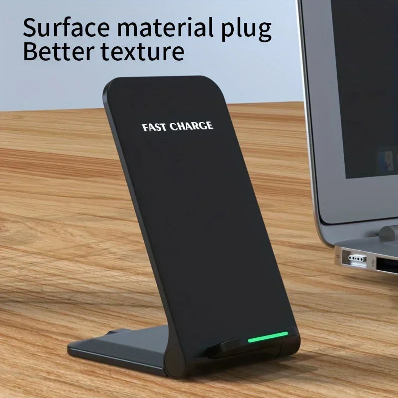 30W Foldable Wireless Charging Stand - Fast Charge Station for iPhone 17/16/15/14/13/12 Pro, X, XS, 8, Samsung, and Xiaomi